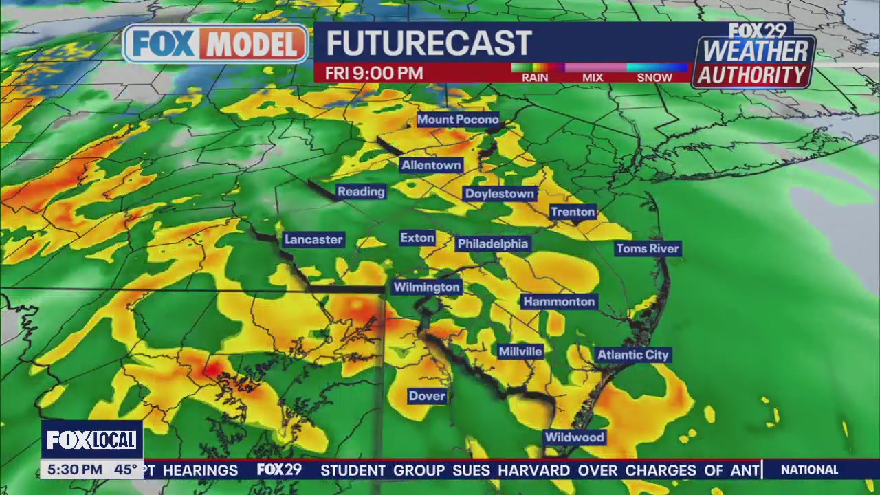 Weather Authority: 5 p.m. Friday forecast