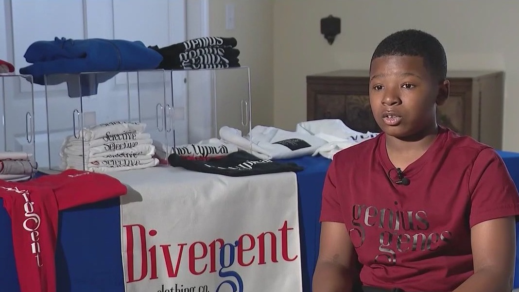 Boy, 11, launches clothing line to inspire