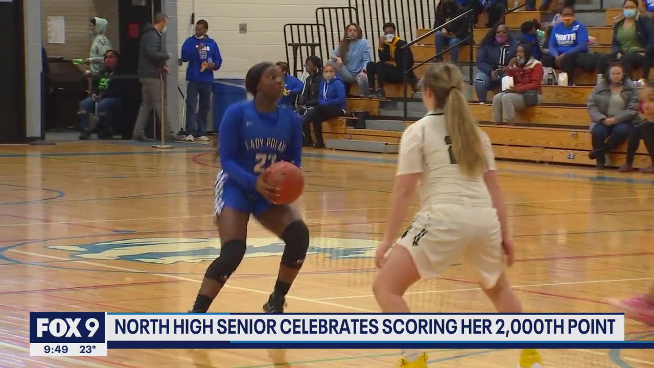 North High senior celebrates scoring her 2,000th point