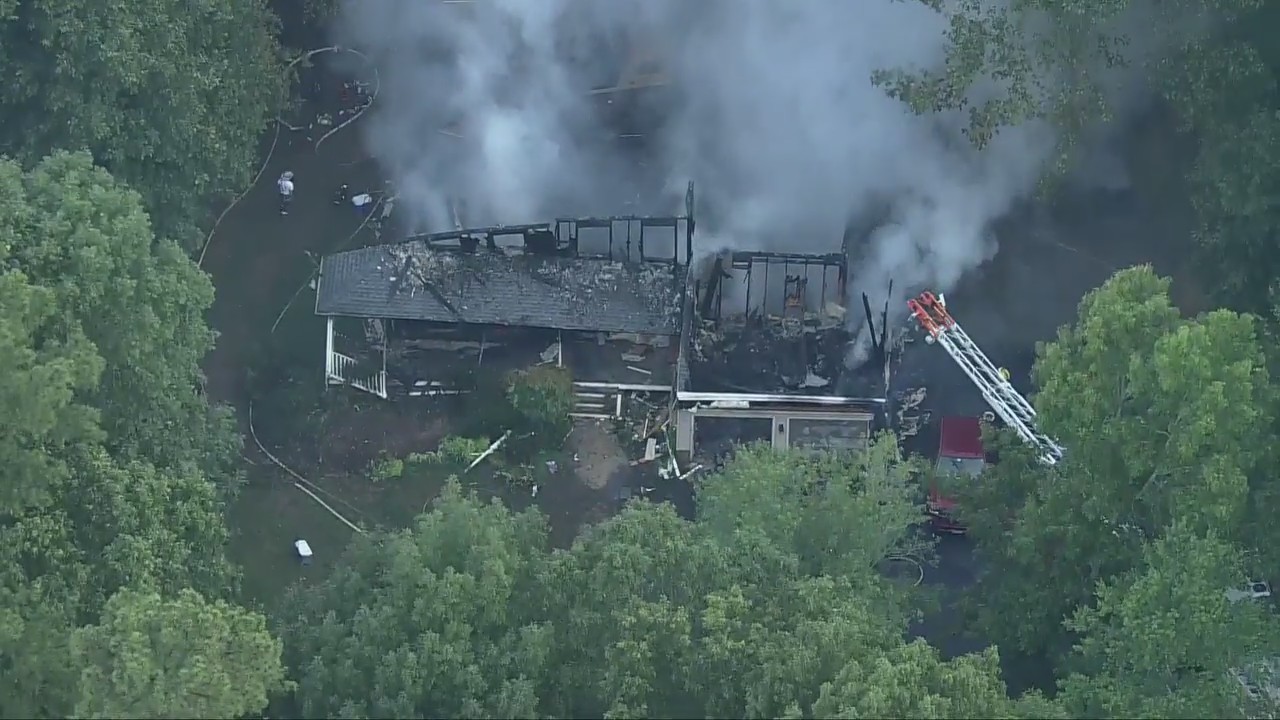 Firefighters battle house fire in Leonardtown