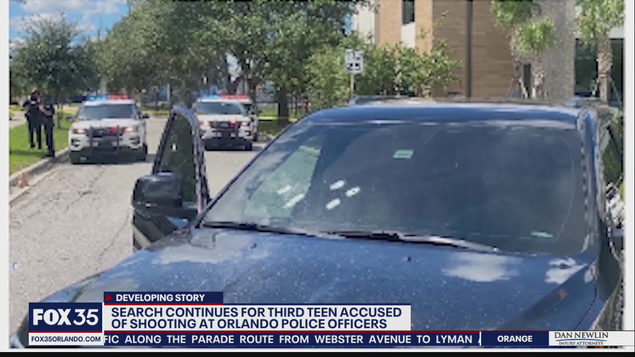 Manhunt continues for third teen accused of shooting at Orlando police officers
