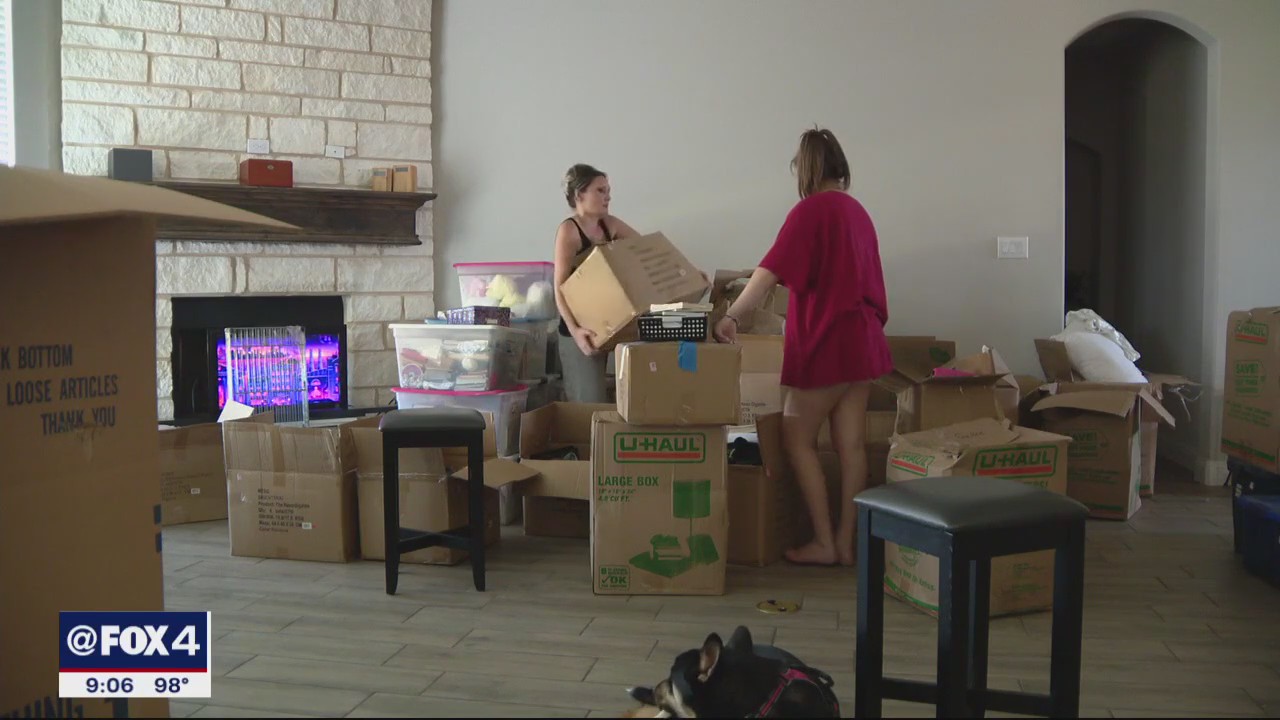 Denton County woman receives her belongings from movers
