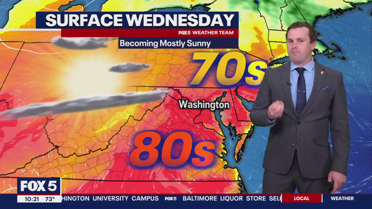 More 80 degree temperatures ahead for DC region