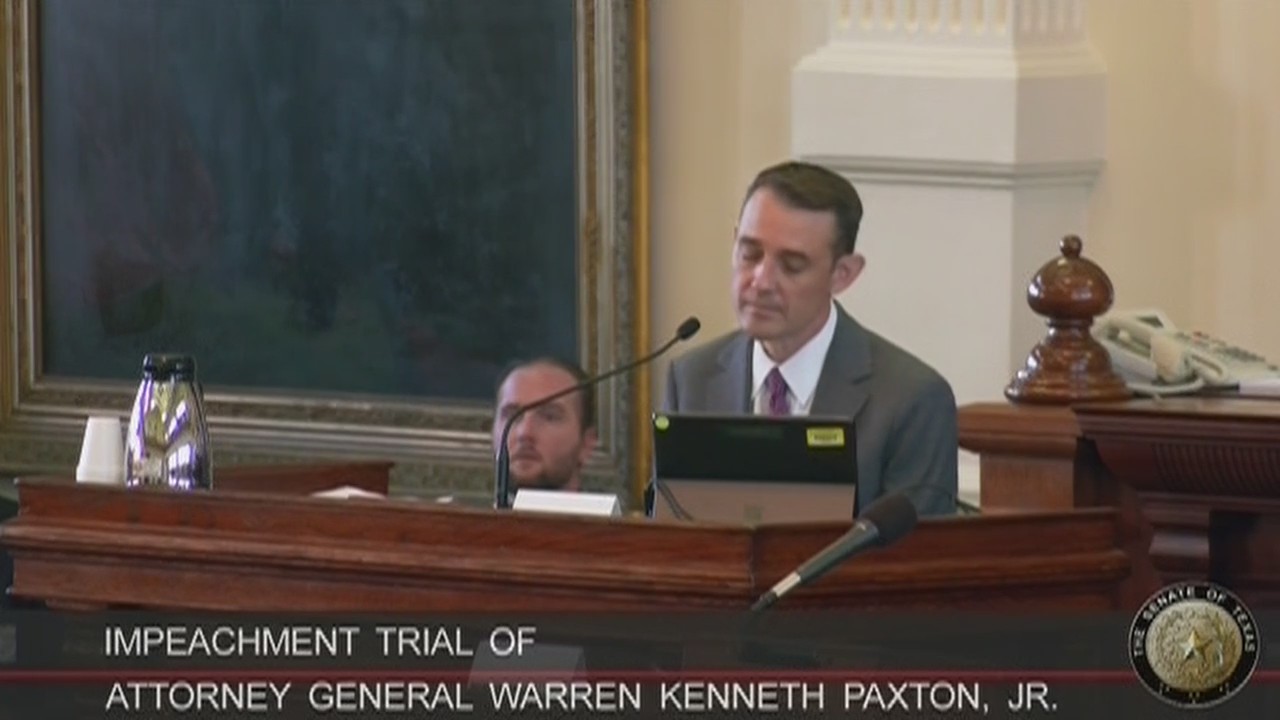 Ryan Bangert testifies on Day 3 of impeachment trial