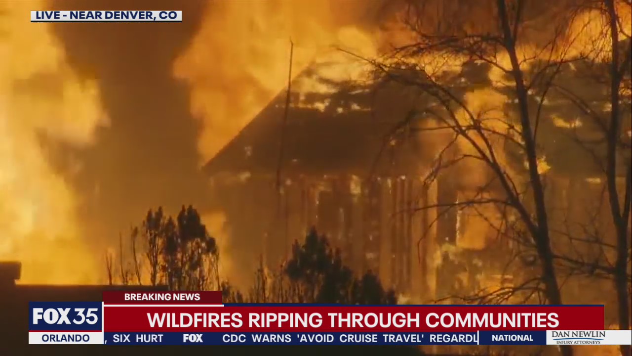 Wildfires ripping through communities near Denver