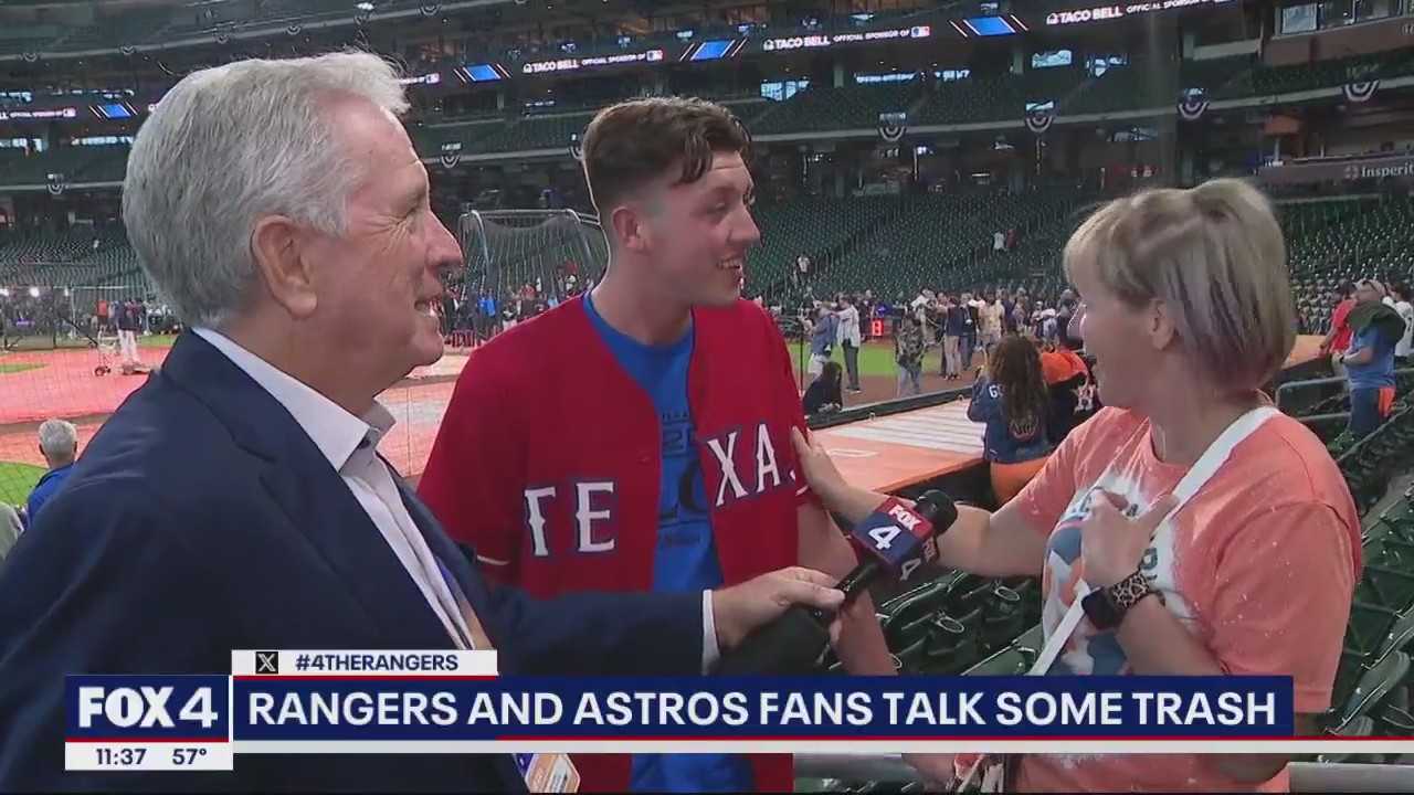 Rangers and Astros fans talk smack ahead of ALCS