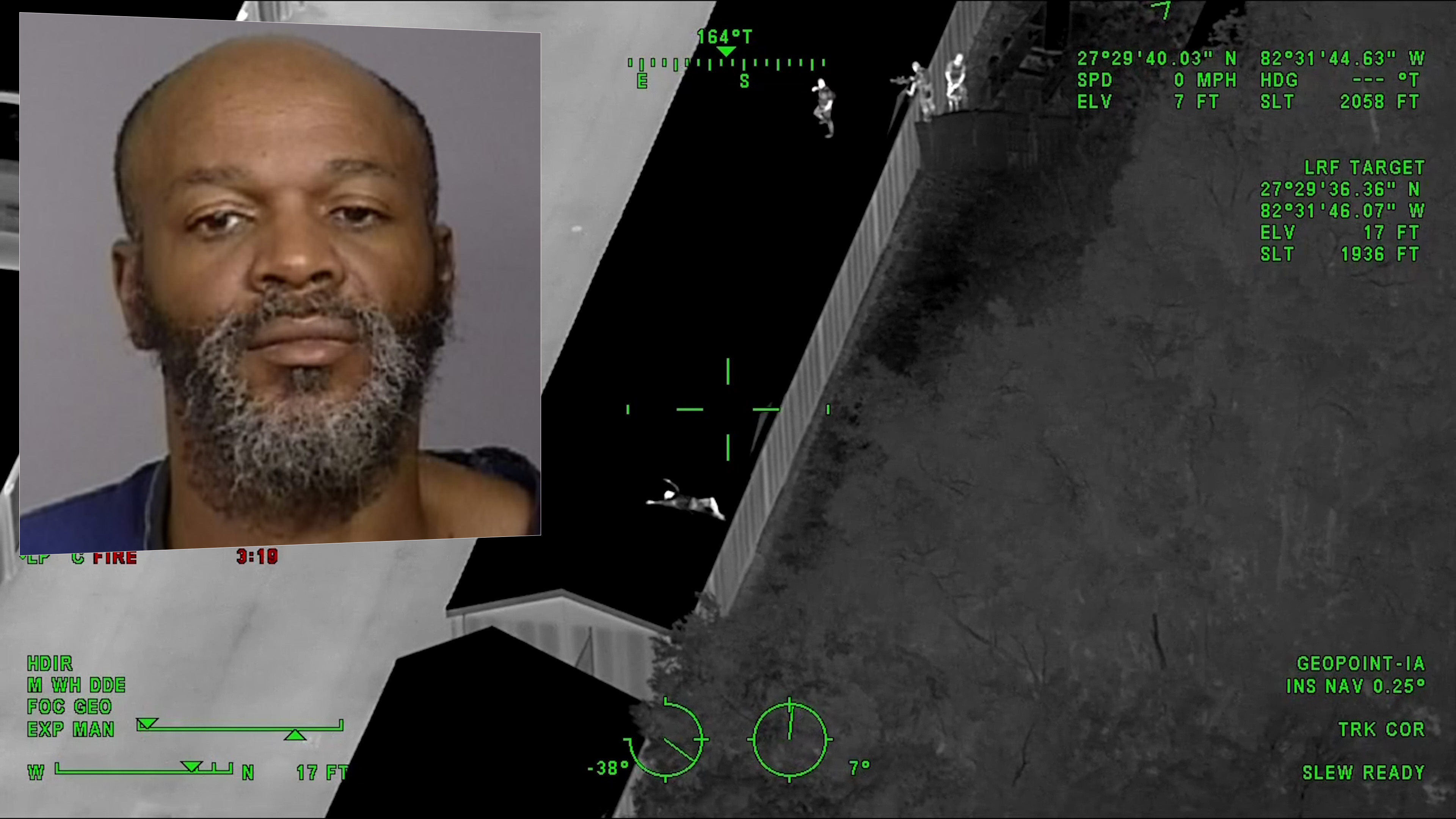 Shooting, kidnapping suspect caught clinging to roof