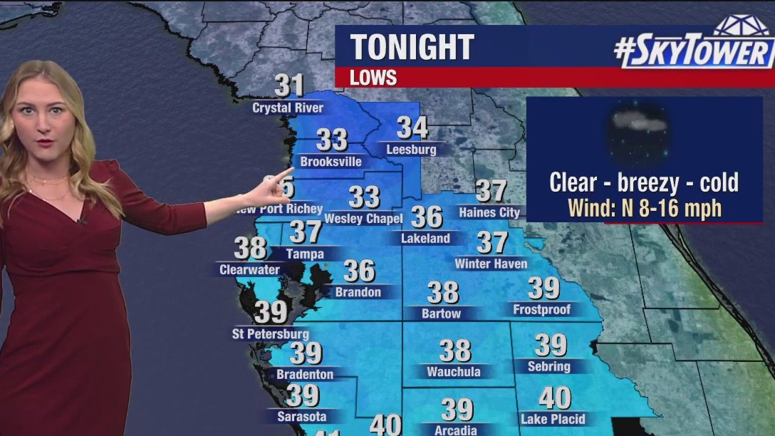 Cold, breezy in Tampa Bay Area | Jan. 20, 2024