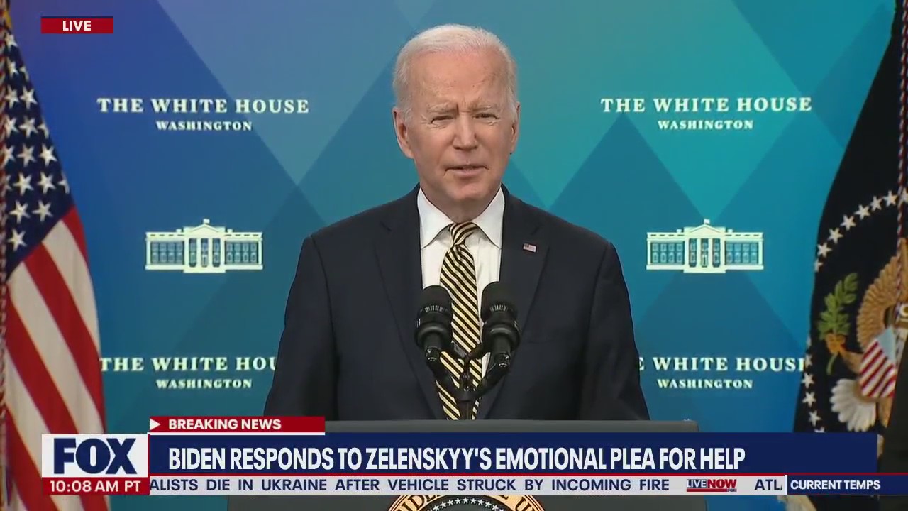 President Biden responds to Zelenskyy's emotional plea for help