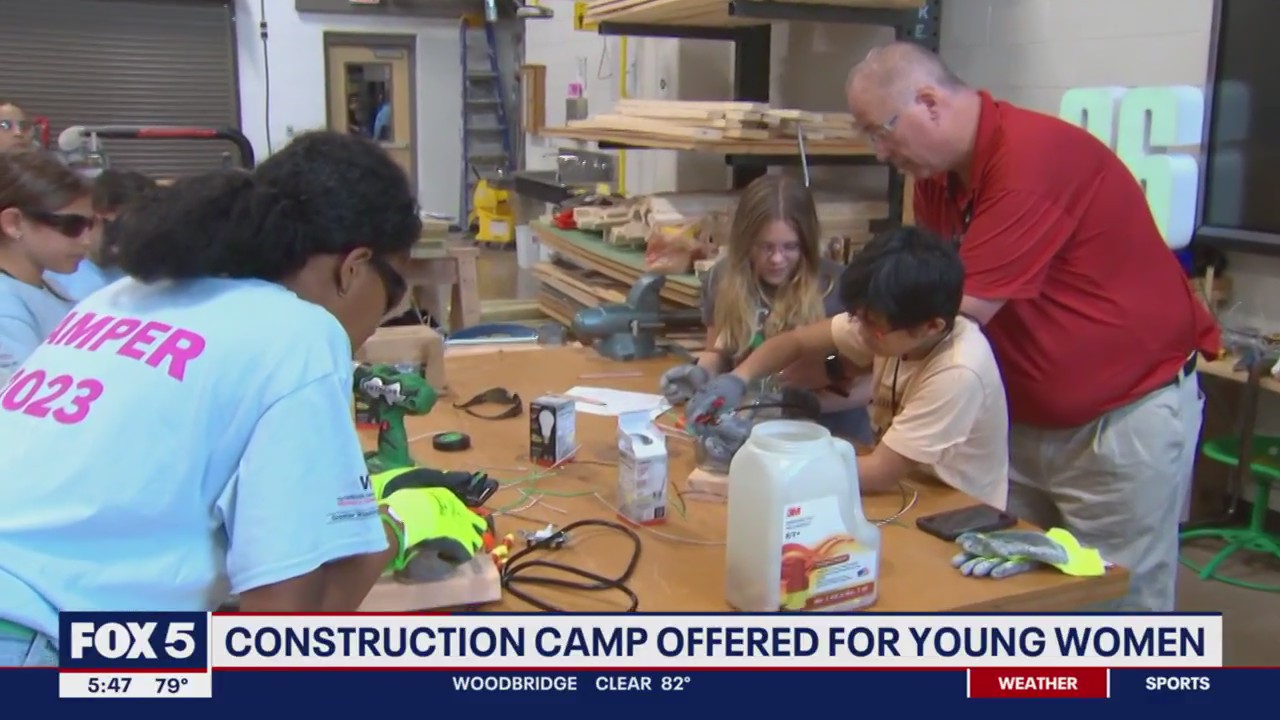 Construction camp teaches young girls new skills in Silver Spring