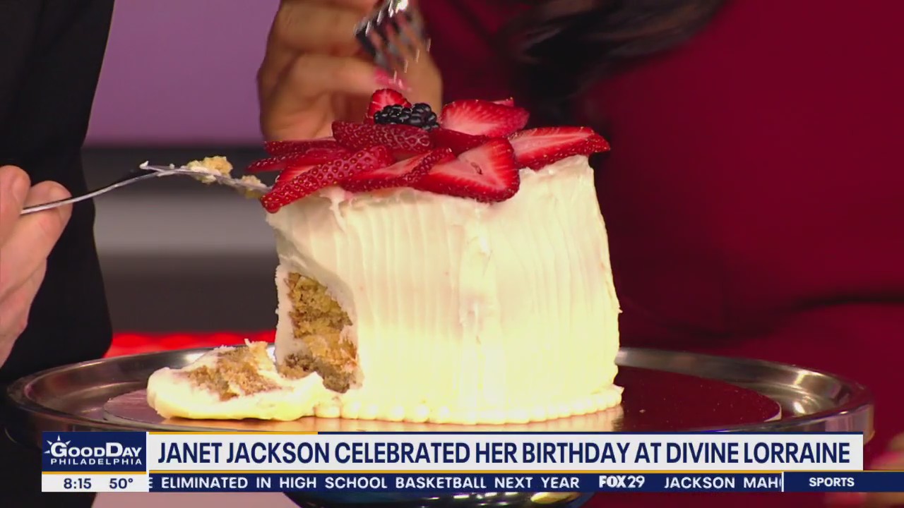 Janet Jackson celebrates birthday with cake made by local baker