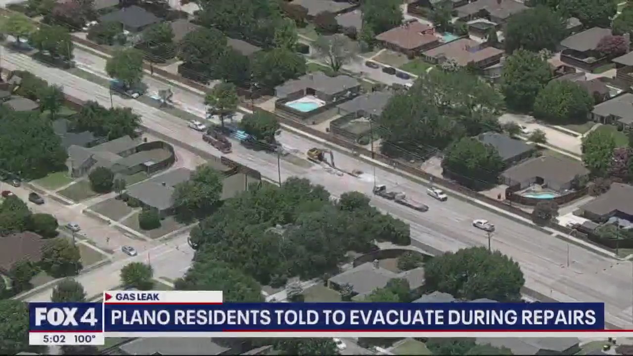Cut gas line prompts evacuation in Plano