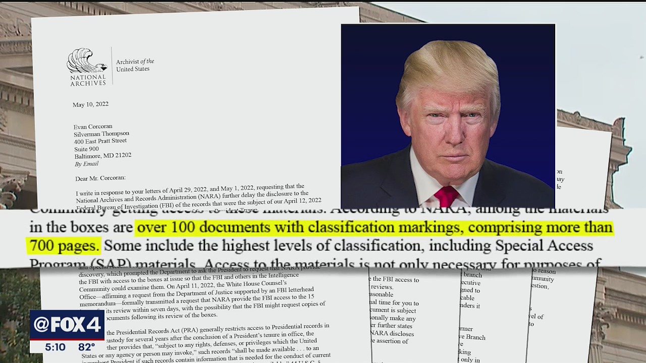 100 classified documents recovered from Trump estate
