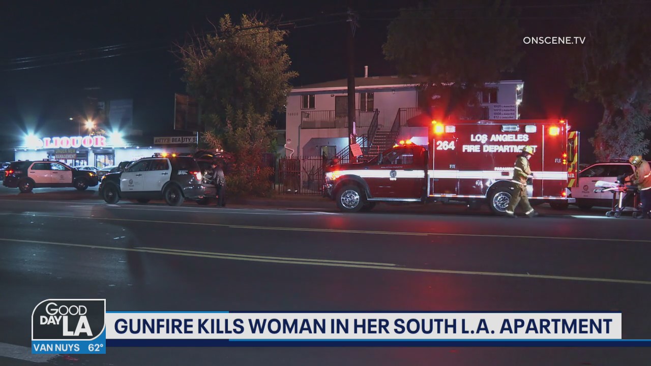 Gunfire kills woman in her South LA apartment