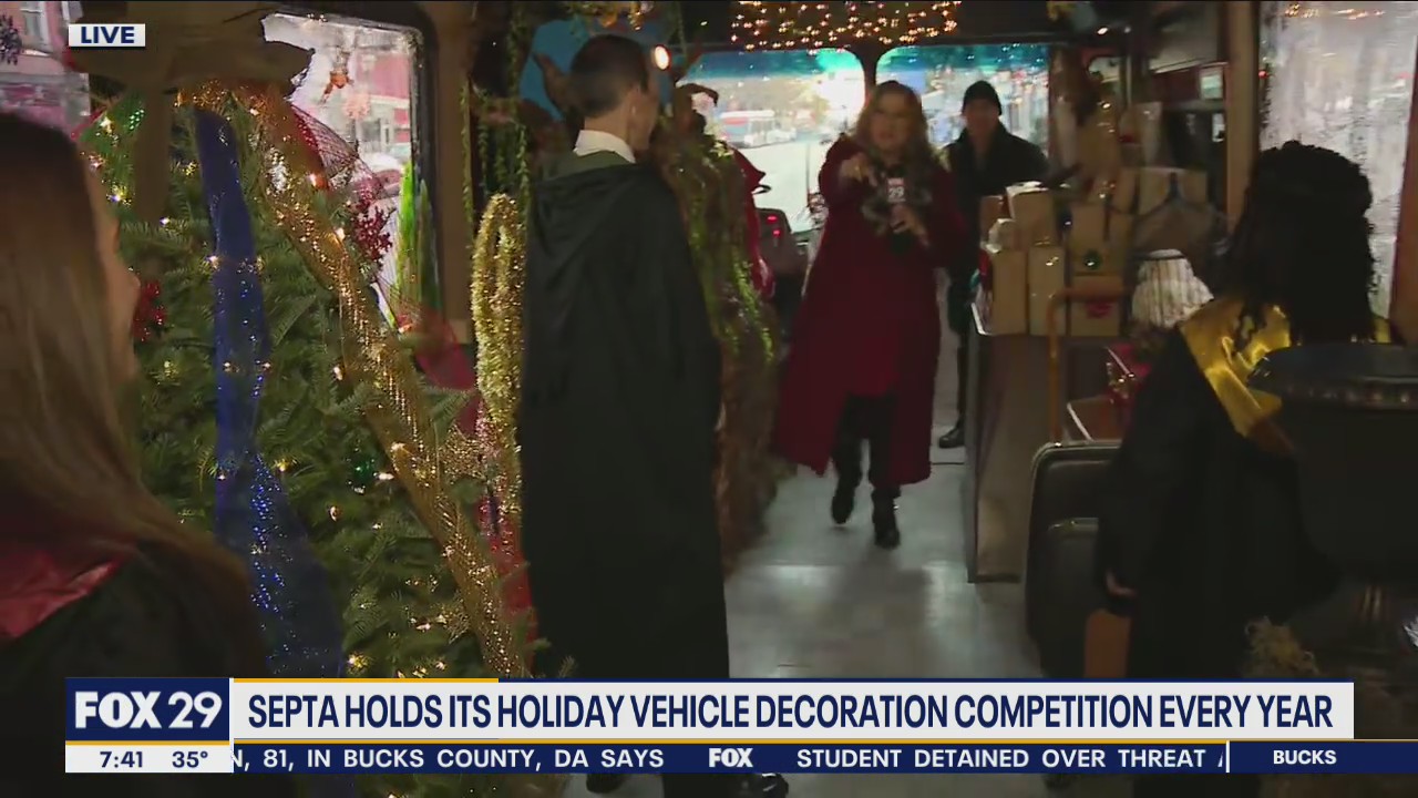 SEPTA holds its annual holiday vehicle decoration competition