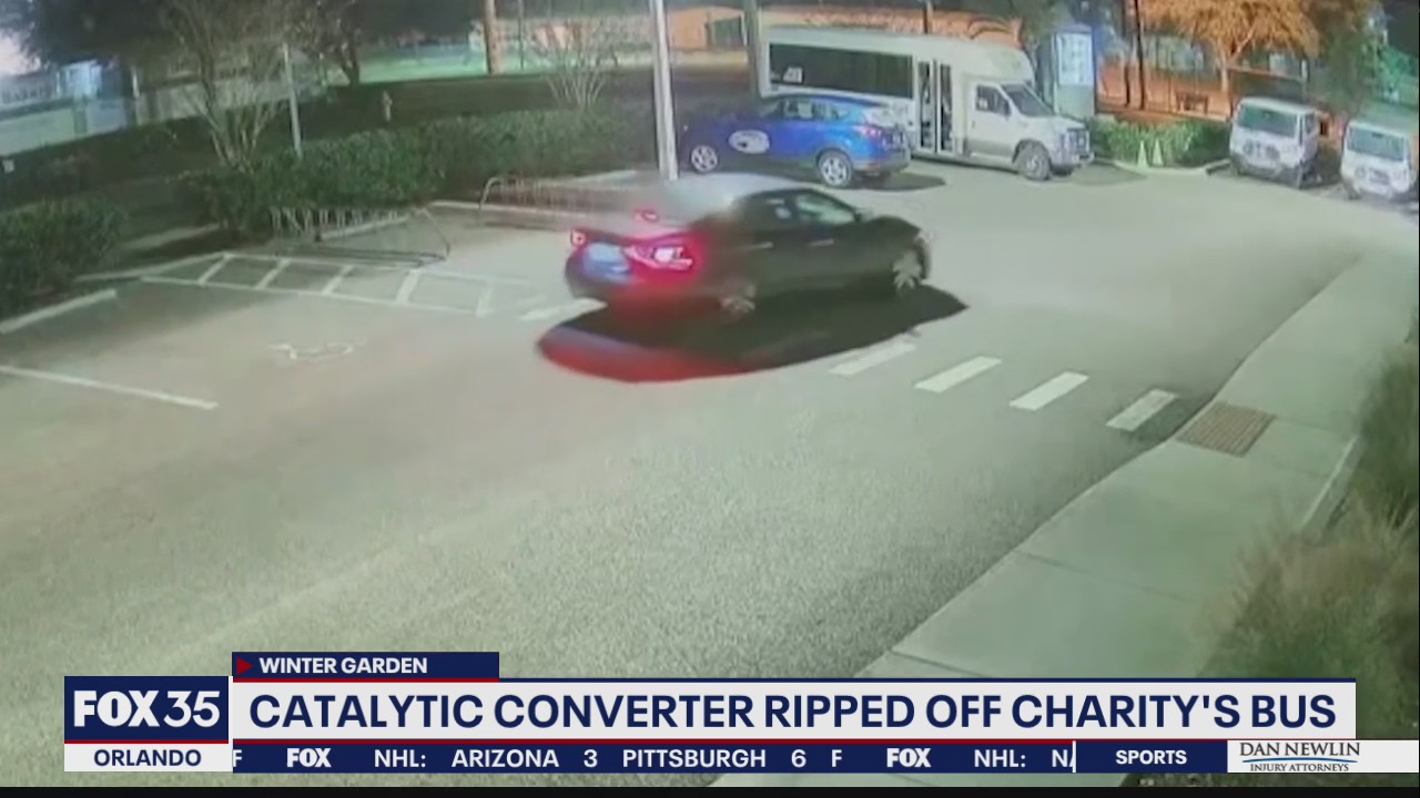 Thief steals catalytic converter from bus belonging to non-profit