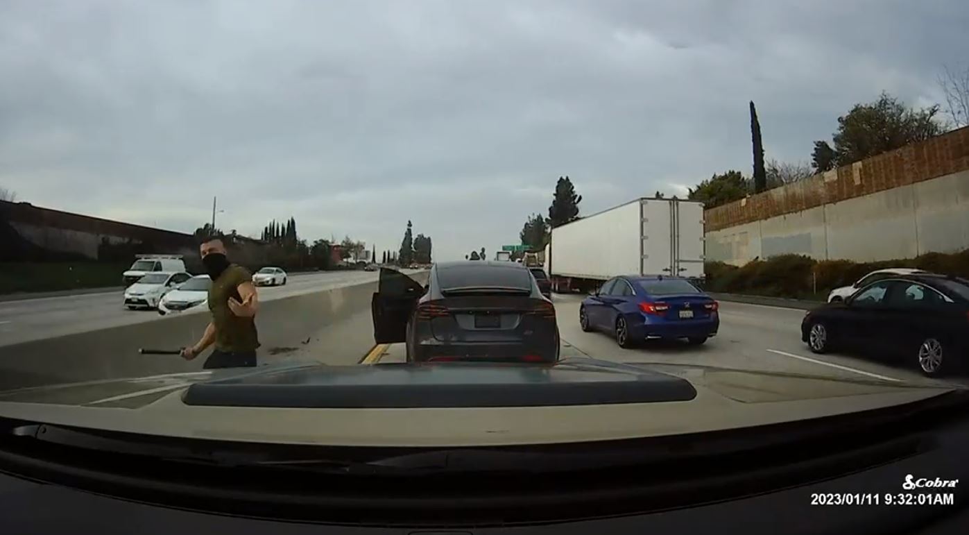Road Rage: Dashcam video shows violent attack involving Tesla driver