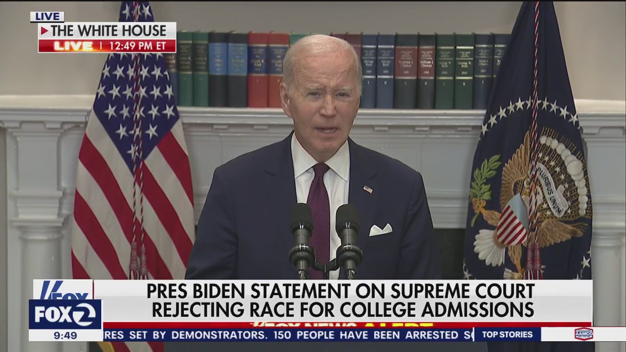 President Biden responds to the SCOTUS ruling that ends Affirmative Action