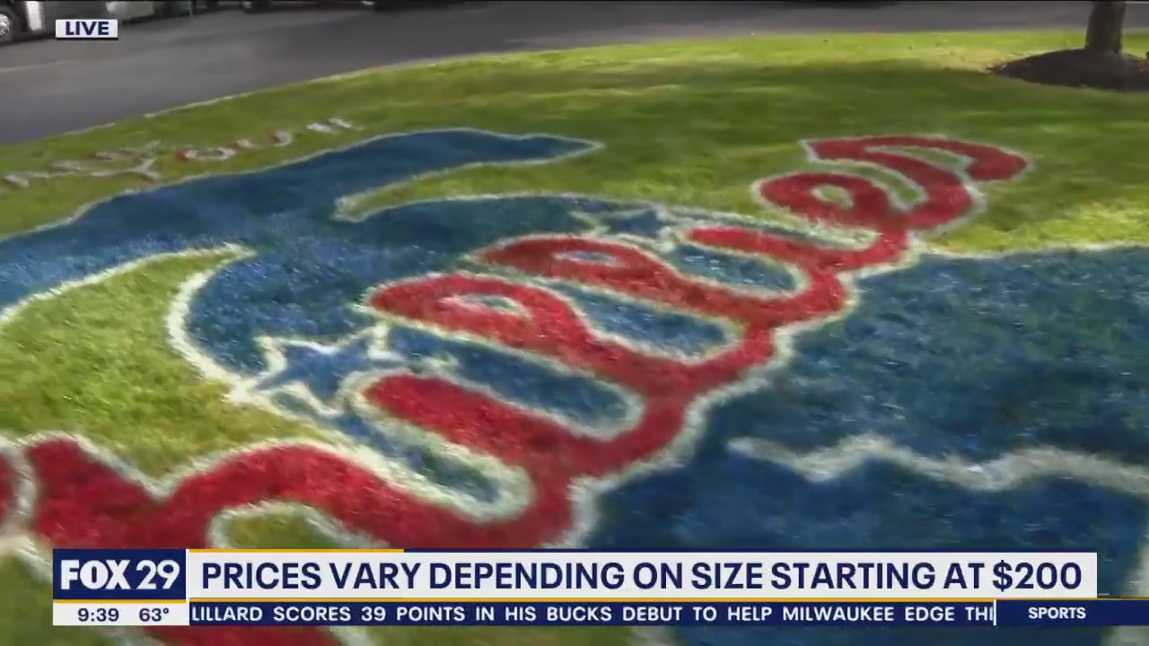 Philadelphia sports fans can customize their lawns with custom designs