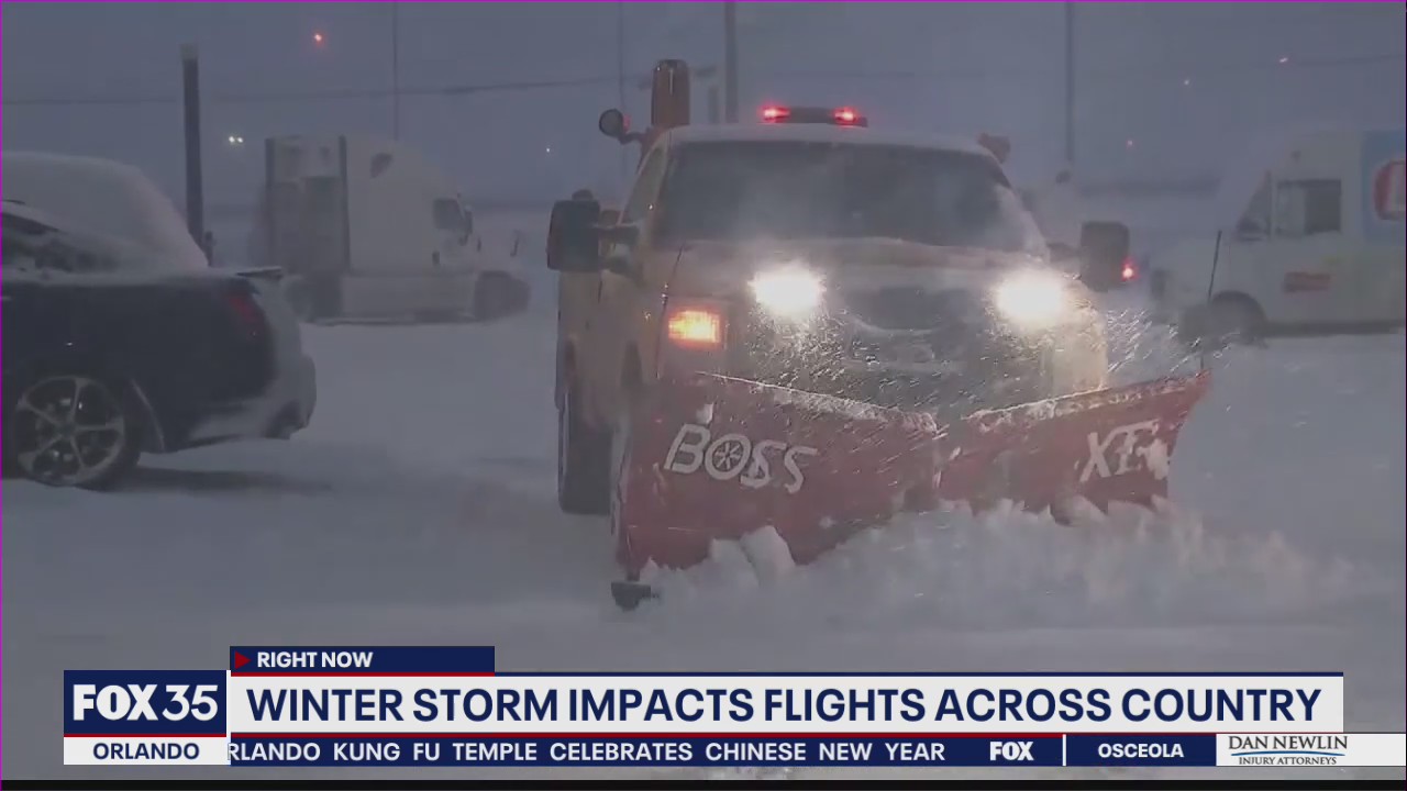 Winter storm impacting flights across country including Orlando