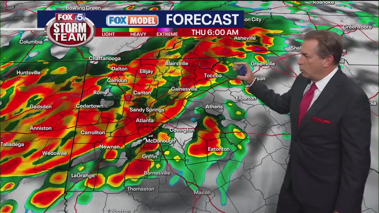 Storm forecast for Thursday