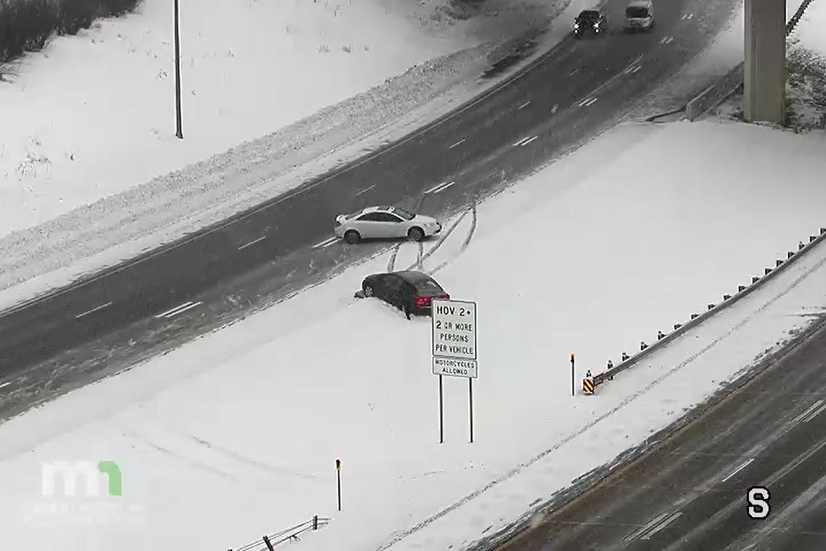 RAW: Pedestrian gets out of car, gets hit on I-94