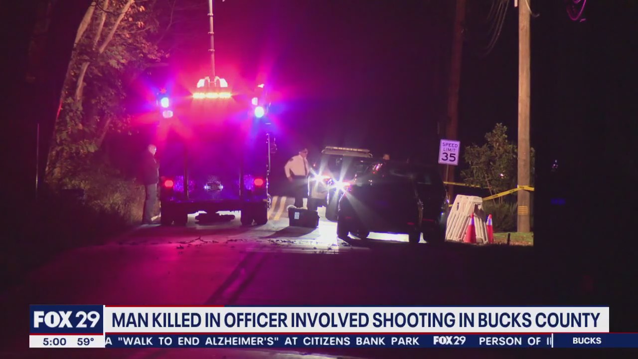 Police-involved shooting leaves man dead, officer injured in Bucks County: DA
