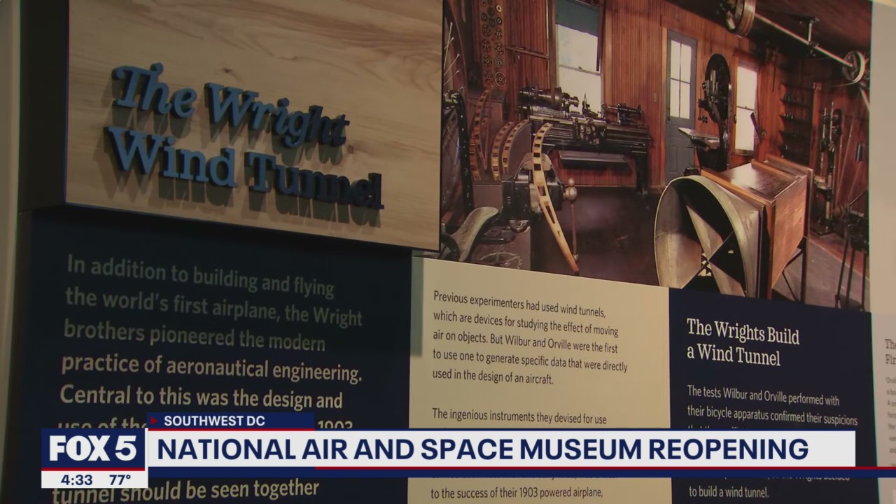 National Air and Space Museum in DC reopens next week