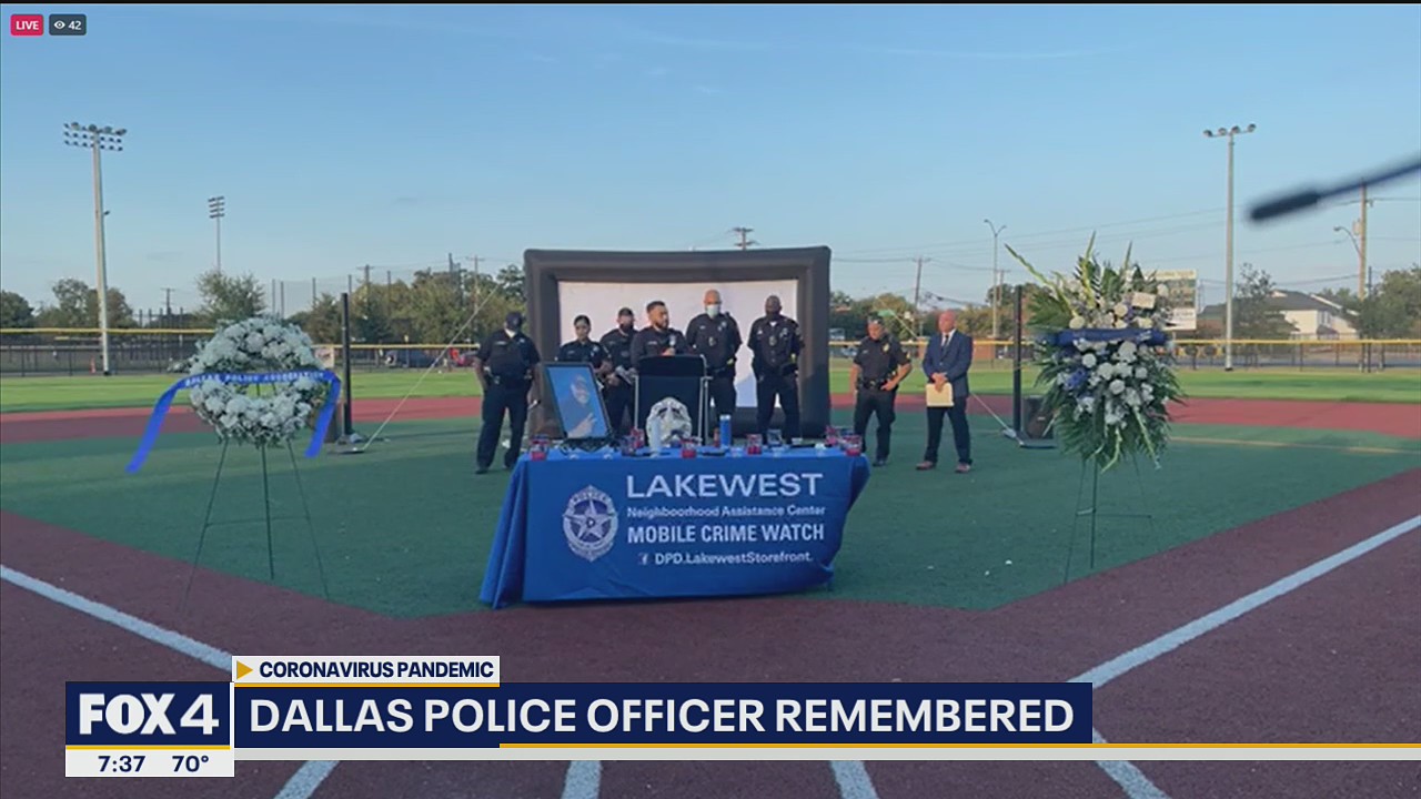 Dallas officer who died of COVID-19 remembered at vigil