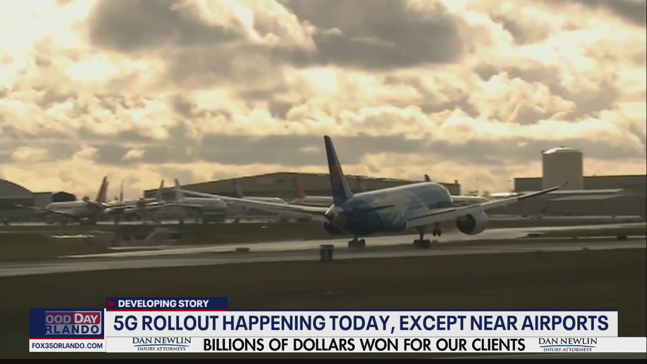 5G rollout happening today, except near airports