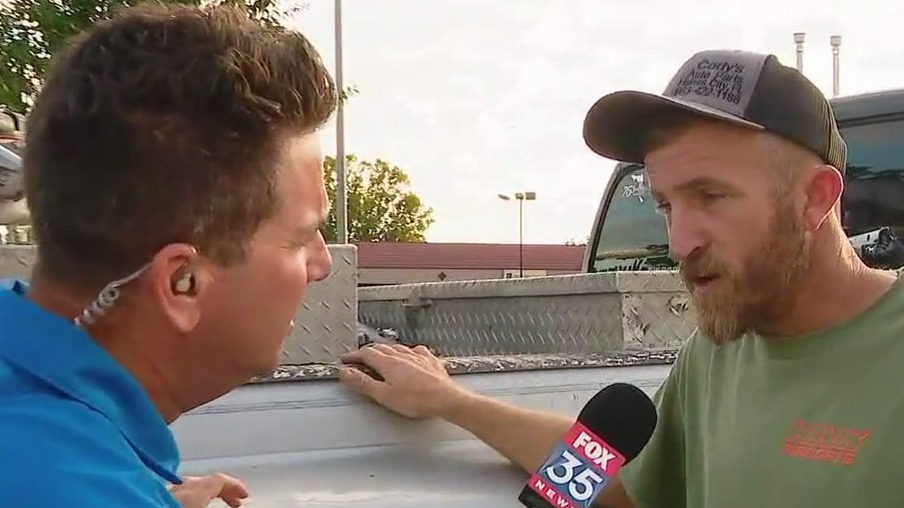 FOX 35 Care Force: Man travels in airboat around Central Florida helping people in flooded areas