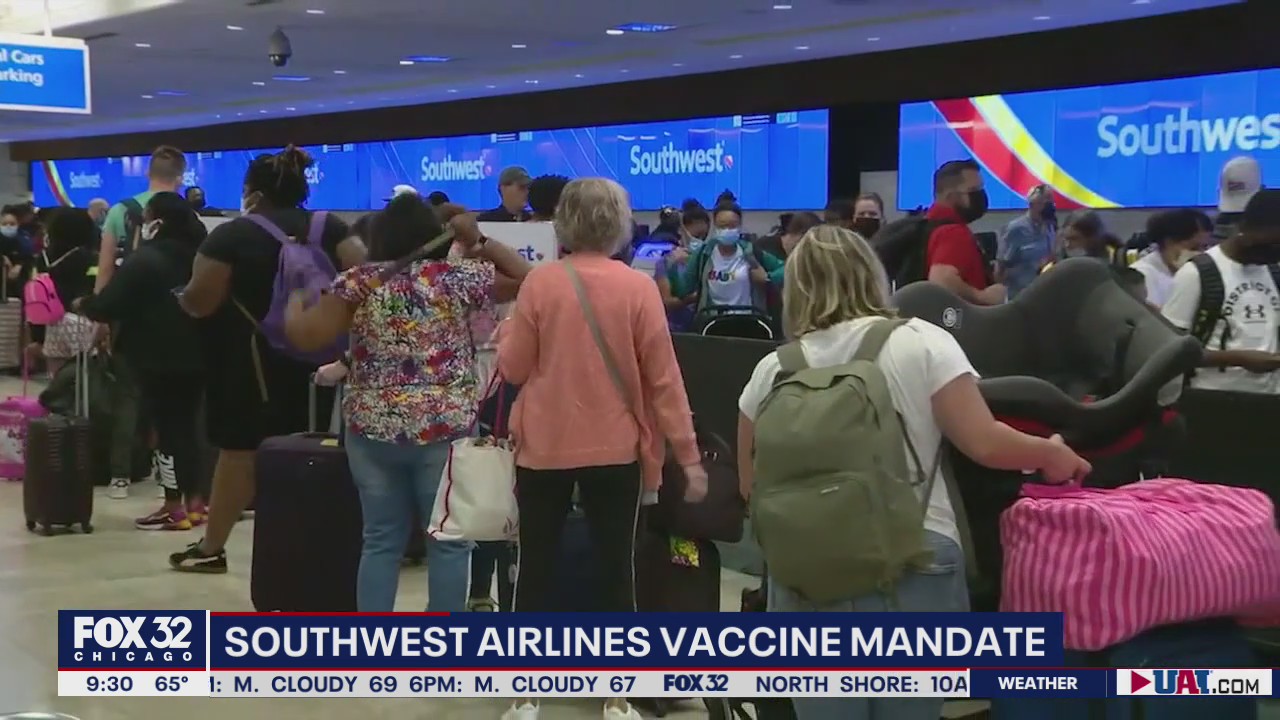 Chicago travelers react to Southwest Airlines' employee vaccine mandate