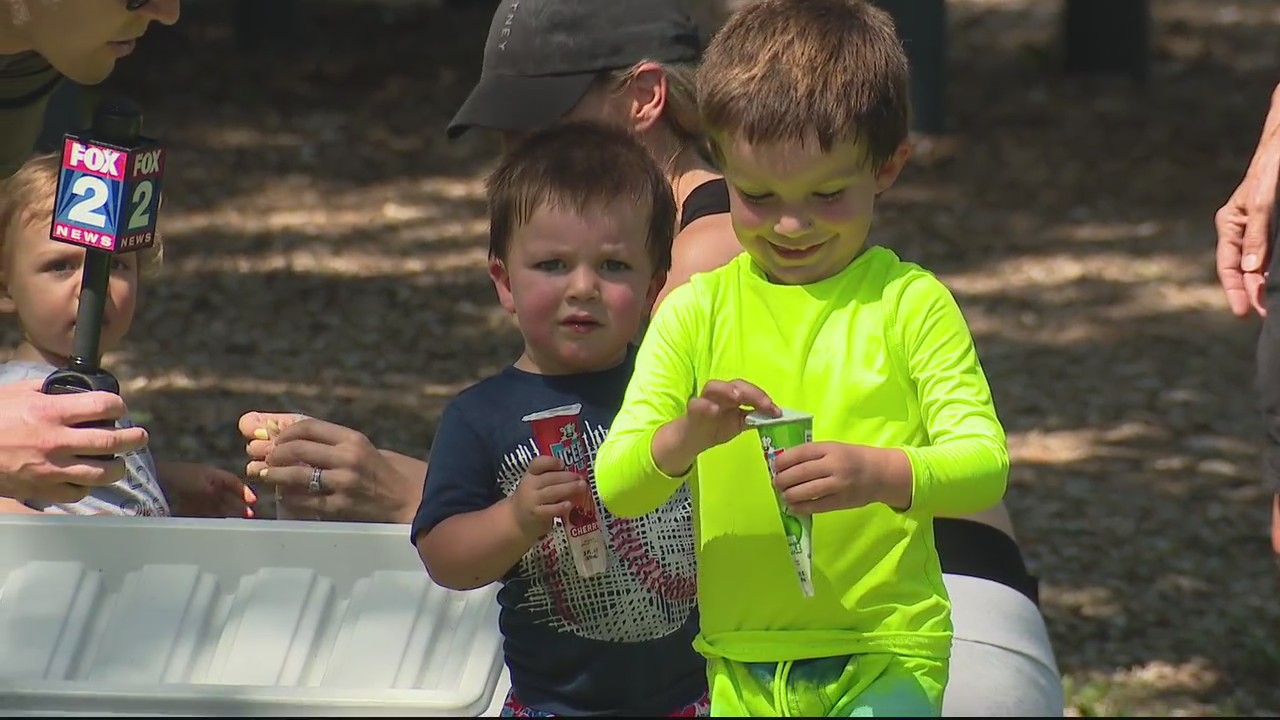 FOX 2's Derek Kevra helps Metro Detroiters stay cool with popsicles, water