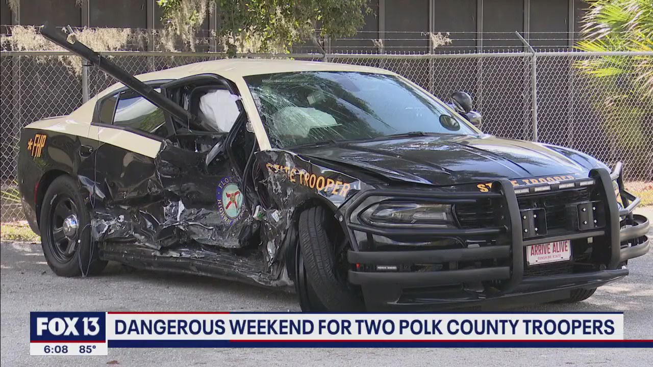 Dangerous weekend for two Polk County troopers