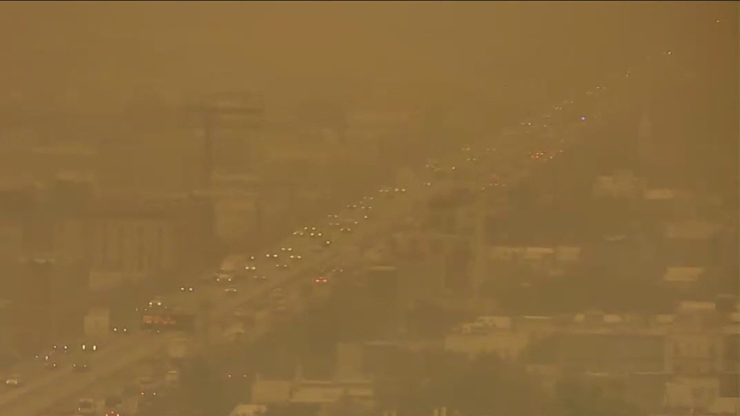 NYC under orange skies due to wildfire smoke