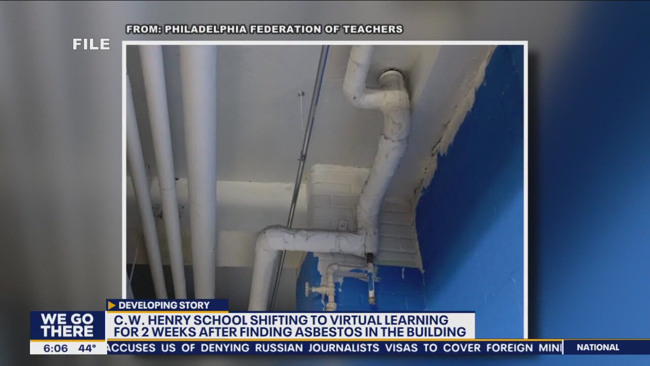 Philadelphia school goes virtual after asbestos discovery