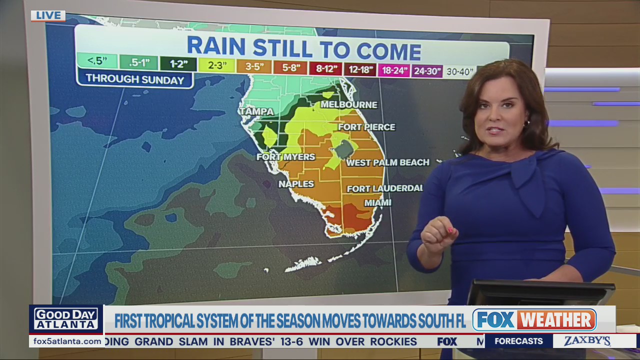 FOX Weather meteorologist Amy Freeze tracking the first tropical storm of the season
