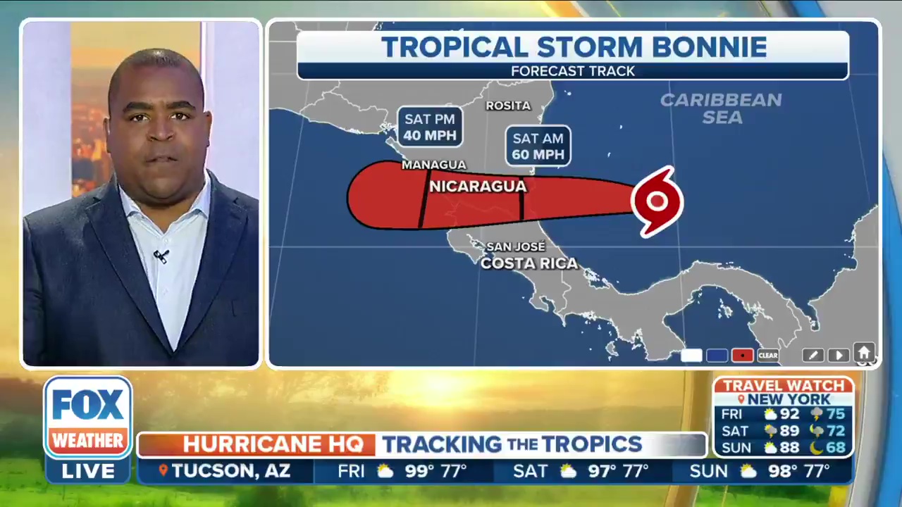 Friday update: Tropical Storm Bonnie forms