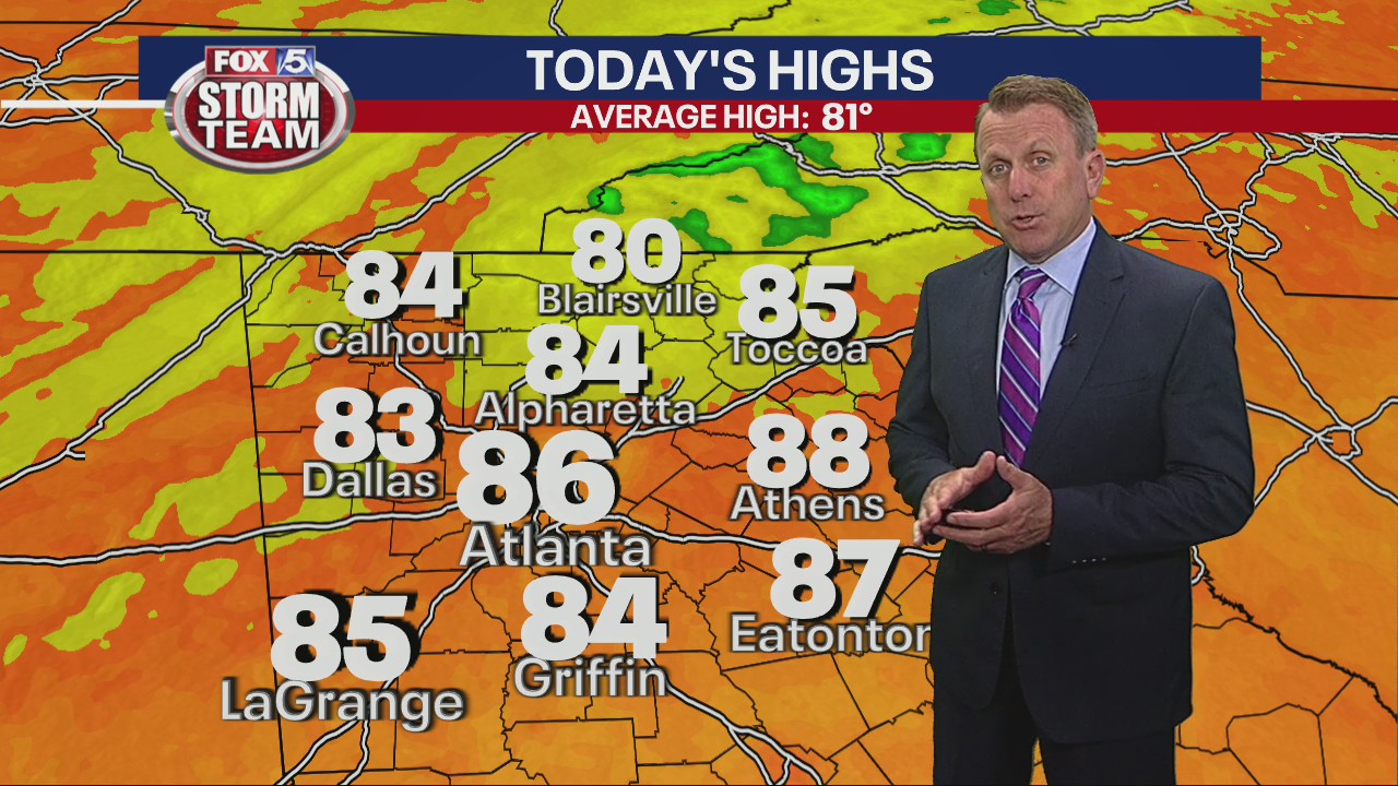 Tuesday midday forecast
