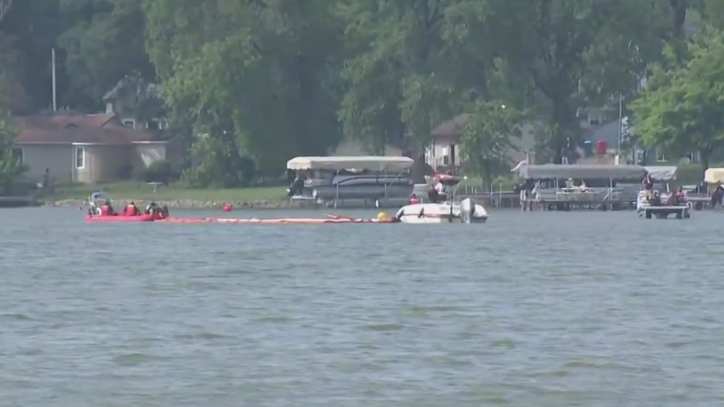Helicopter crashes into Indiana lake with two people on board