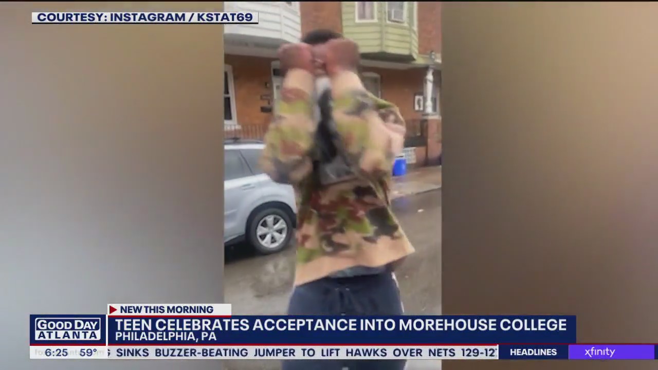 Mom captures teen's heartwarming celebration of Morehouse acceptance letter