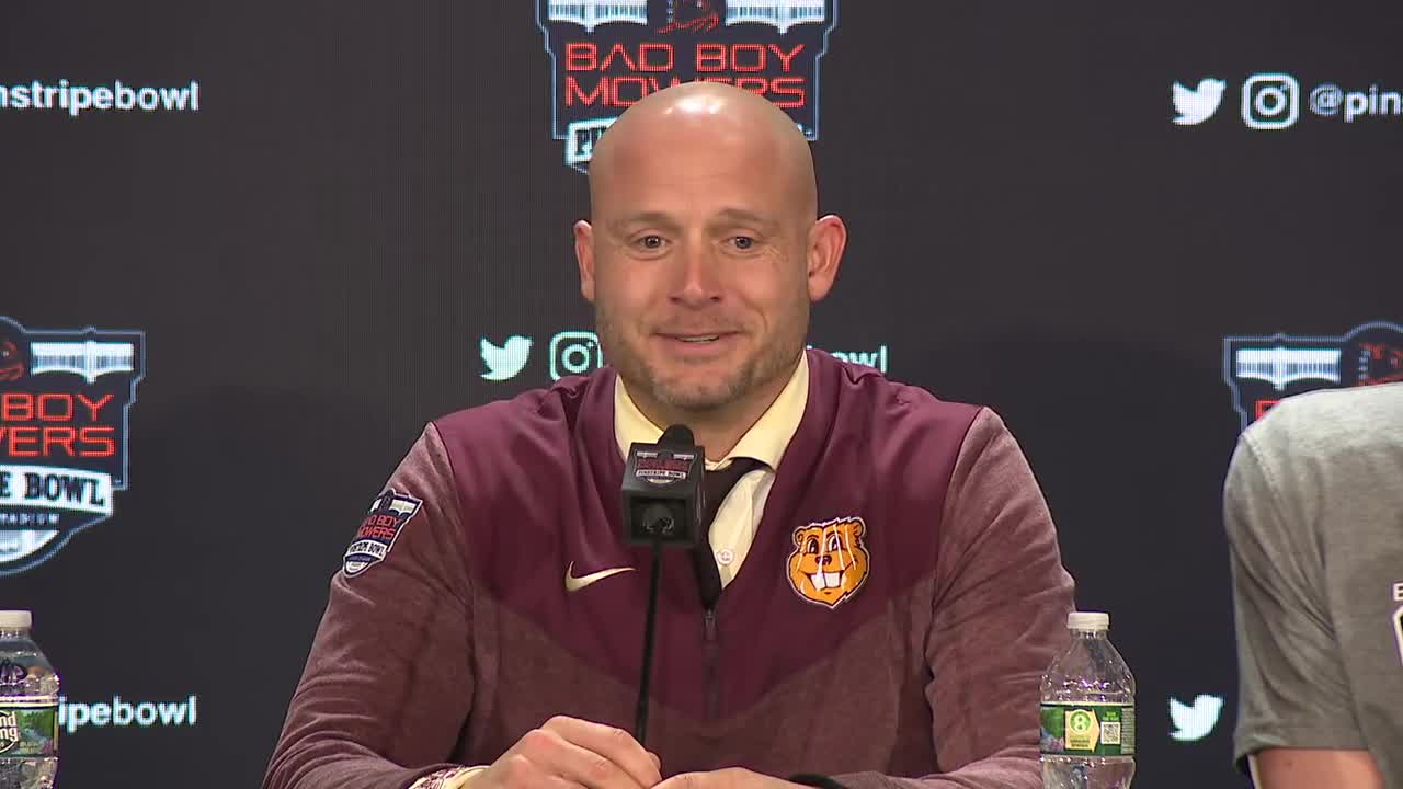 PJ Fleck, Gophers react after 28-20 win over Syracuse at Pinstripe Bowl