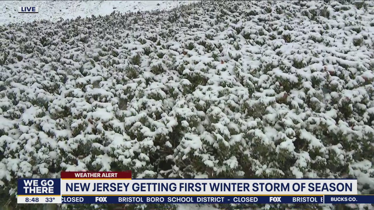 New Jersey getting first winter storm of season