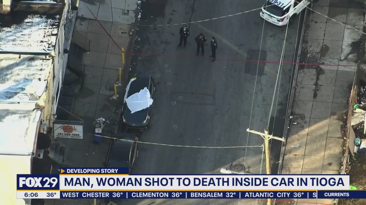 Man, woman shot and killed inside vehicle on Tioga street, police say
