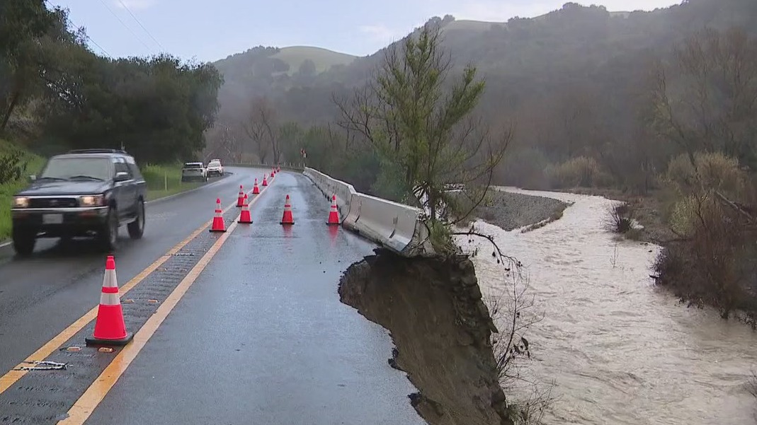Storm causes slip-out on Niles Canyon Road