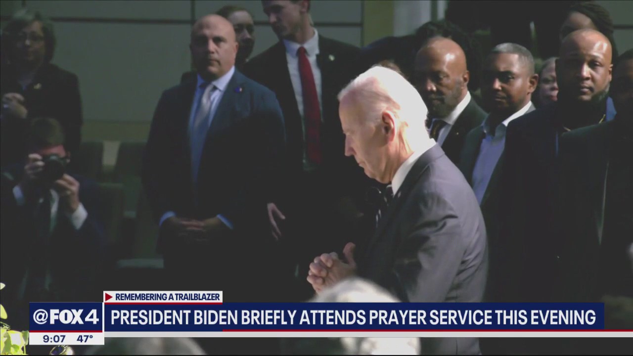 Biden attends prayer service for congresswoman