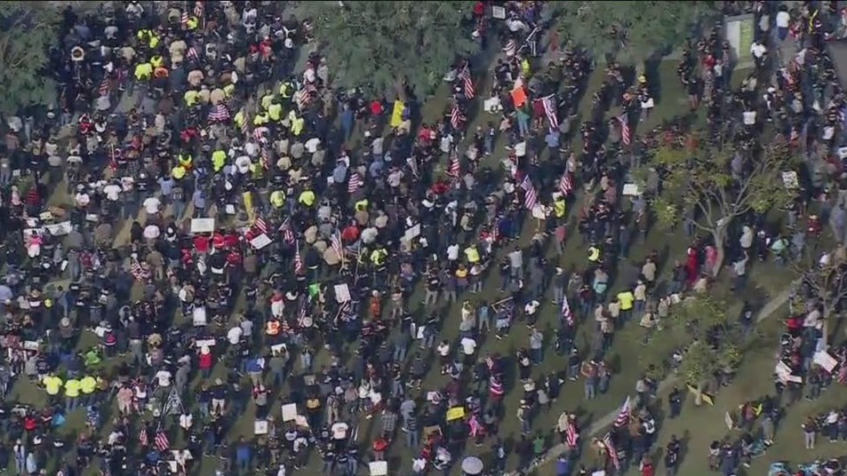 ‘March for Freedom Rally’ takes place in downtown LA