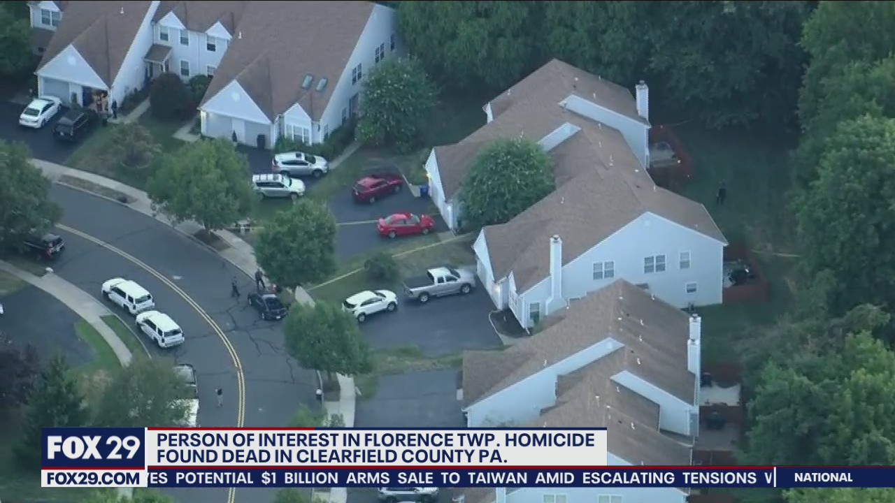 Body found in Pa. preliminarily identified as person of interest in Florence Twp., N.J. homicide