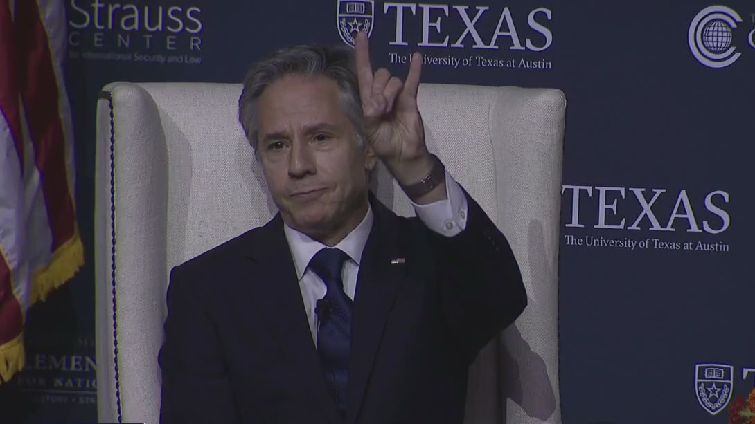 Sec. of State Blinken visits UT Austin