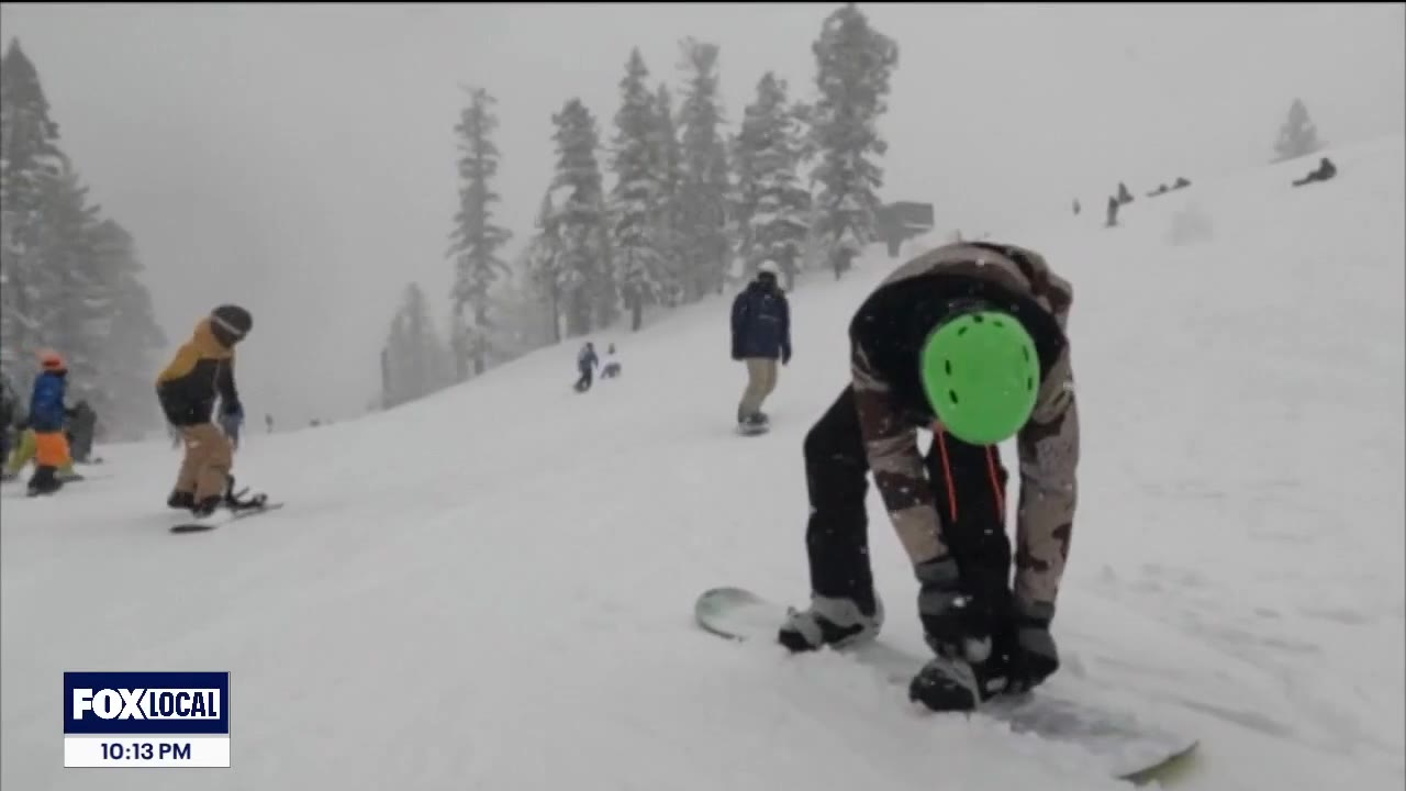 Winter storm warning in the Sierra